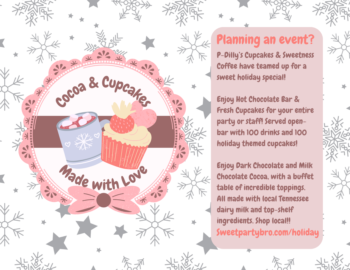 Cocoa & Cupcakes Holiday Catering
